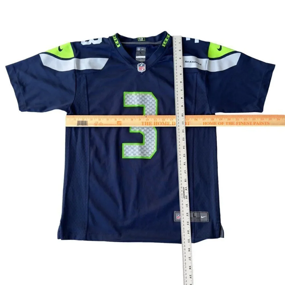 Nike On Field Seattle Seahawks Russell‎ Wilson #3 Jersey Youth Large (14/16)